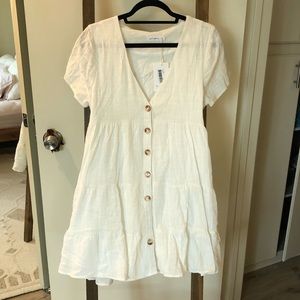 NWT Petal & Pup Linen White Sun Dress, Size Small!
